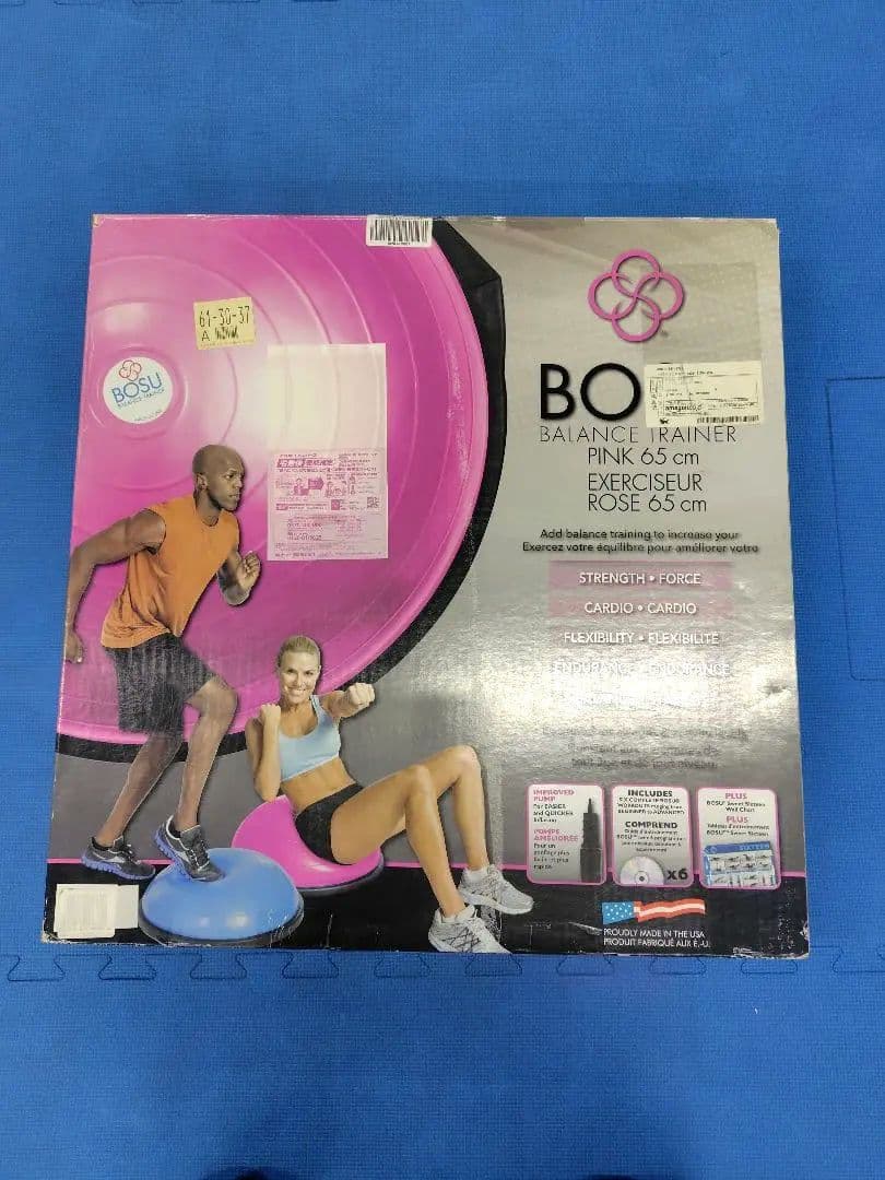 BOSU バランストレーナー ピンク 箱付き 中古 体幹トレーニング