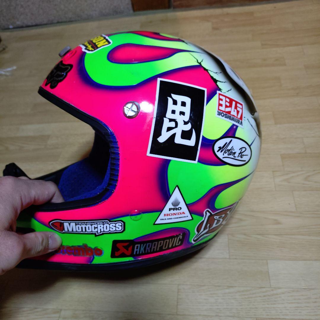 SHOEI　オフロード スカルデザイン ジェットヘルメット　ミラーゴーグル付き