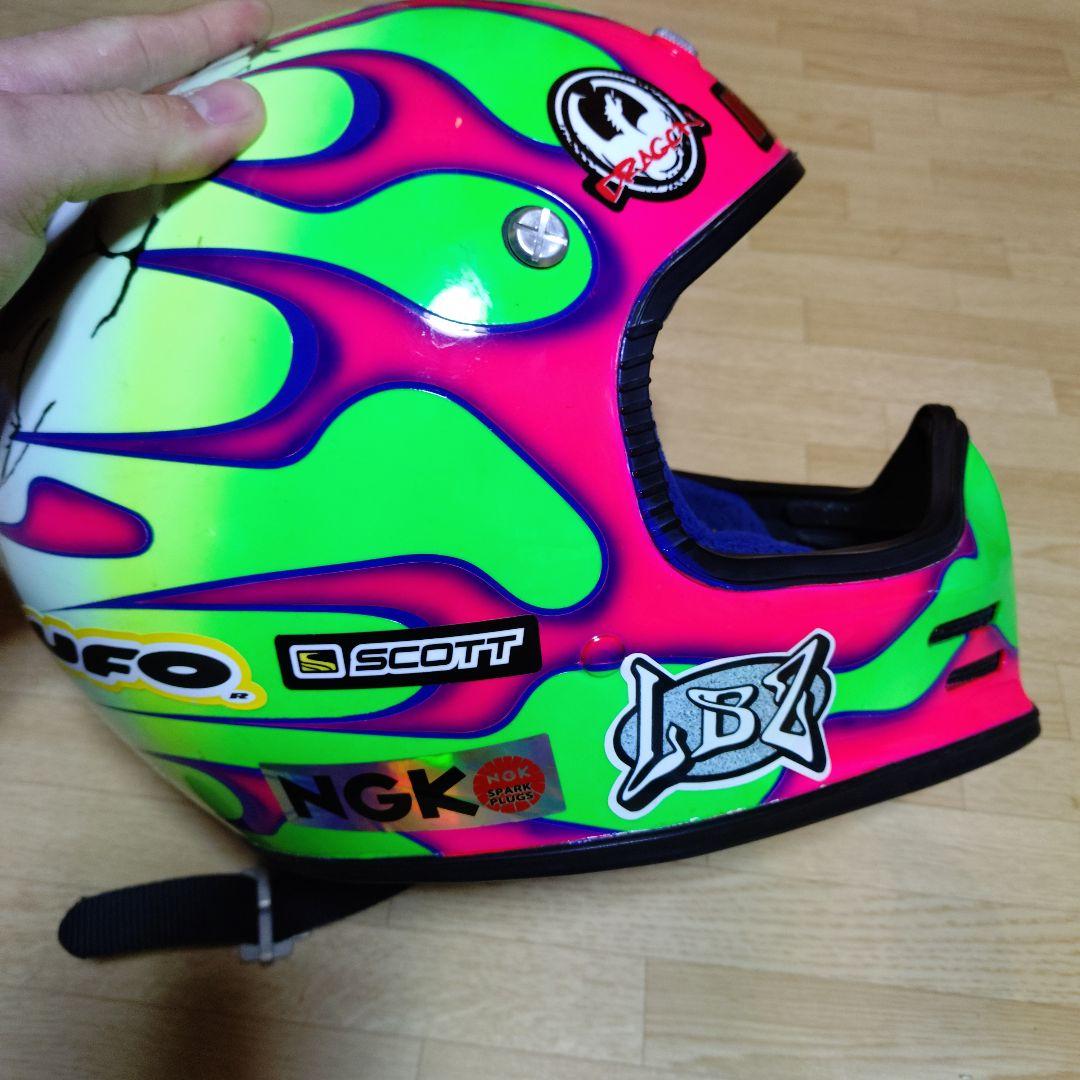 SHOEI　オフロード スカルデザイン ジェットヘルメット　ミラーゴーグル付き