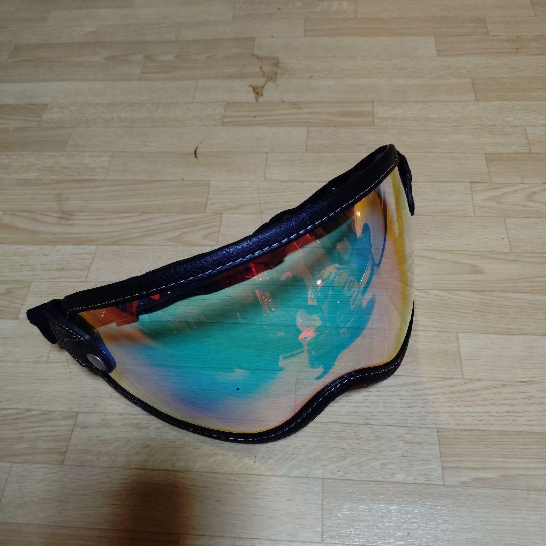 SHOEI　オフロード スカルデザイン ジェットヘルメット　ミラーゴーグル付き