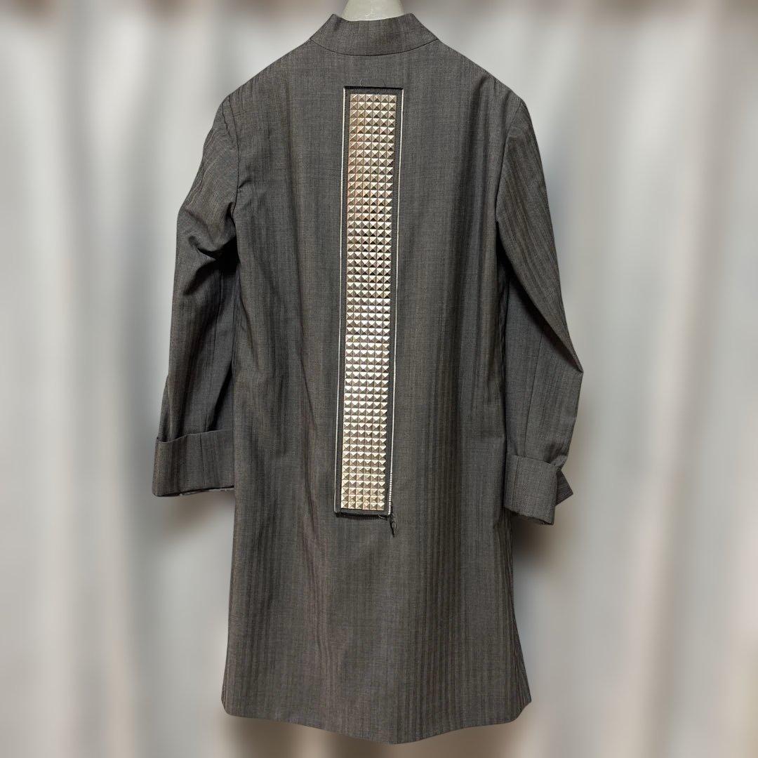 コムデギャルソンオムプリュス チャイナ グレー ストライプ テーラードジャケット