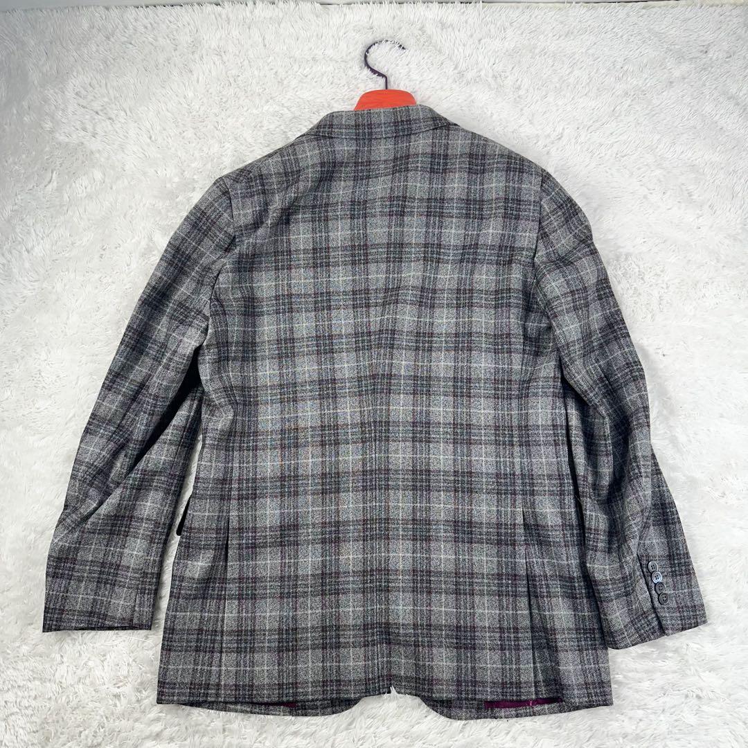 お*ぎ様 現行　イザイア　カプリ　ジャケット　セットアップ　グレンチェック　灰色