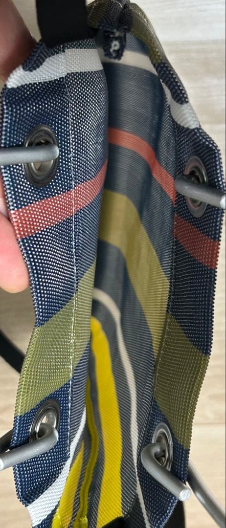 美品　定番MARNI マルニ フラワー カフェ ストライプミニショルダーバッグ