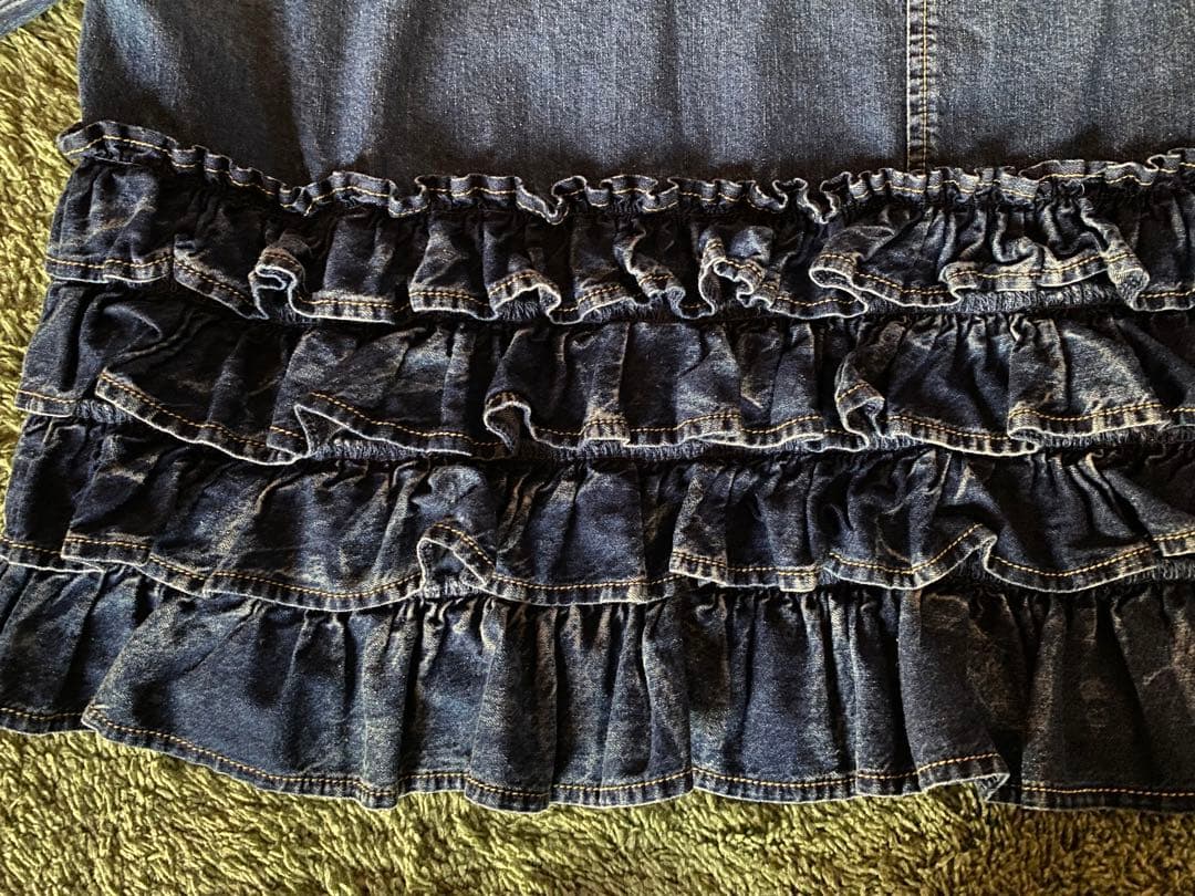 【ayane】デニムジャケット バルーンスリーブ袖　バックフリル