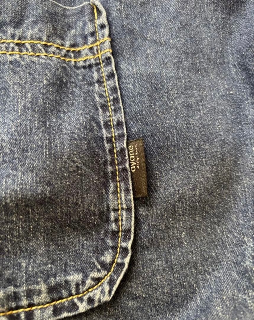 【ayane】デニムジャケット バルーンスリーブ袖　バックフリル