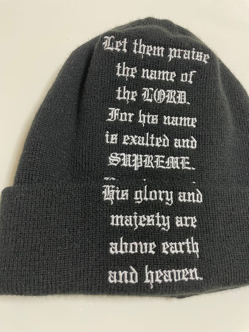 Supreme New Era Psalm Beanie 黒