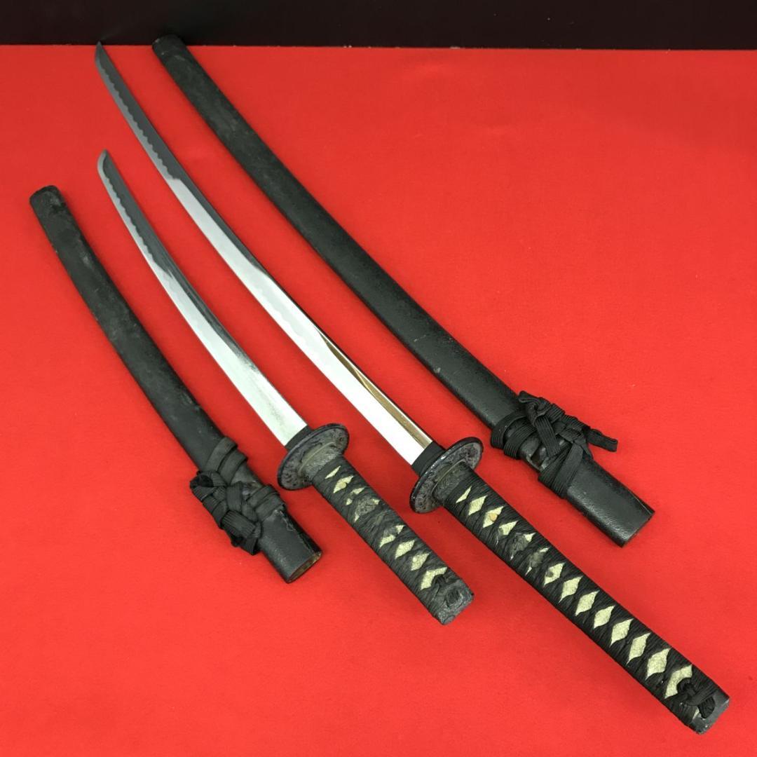 模造刀 刀 脇差 セット　全長105cm/70.5cm　刀装具 拵え