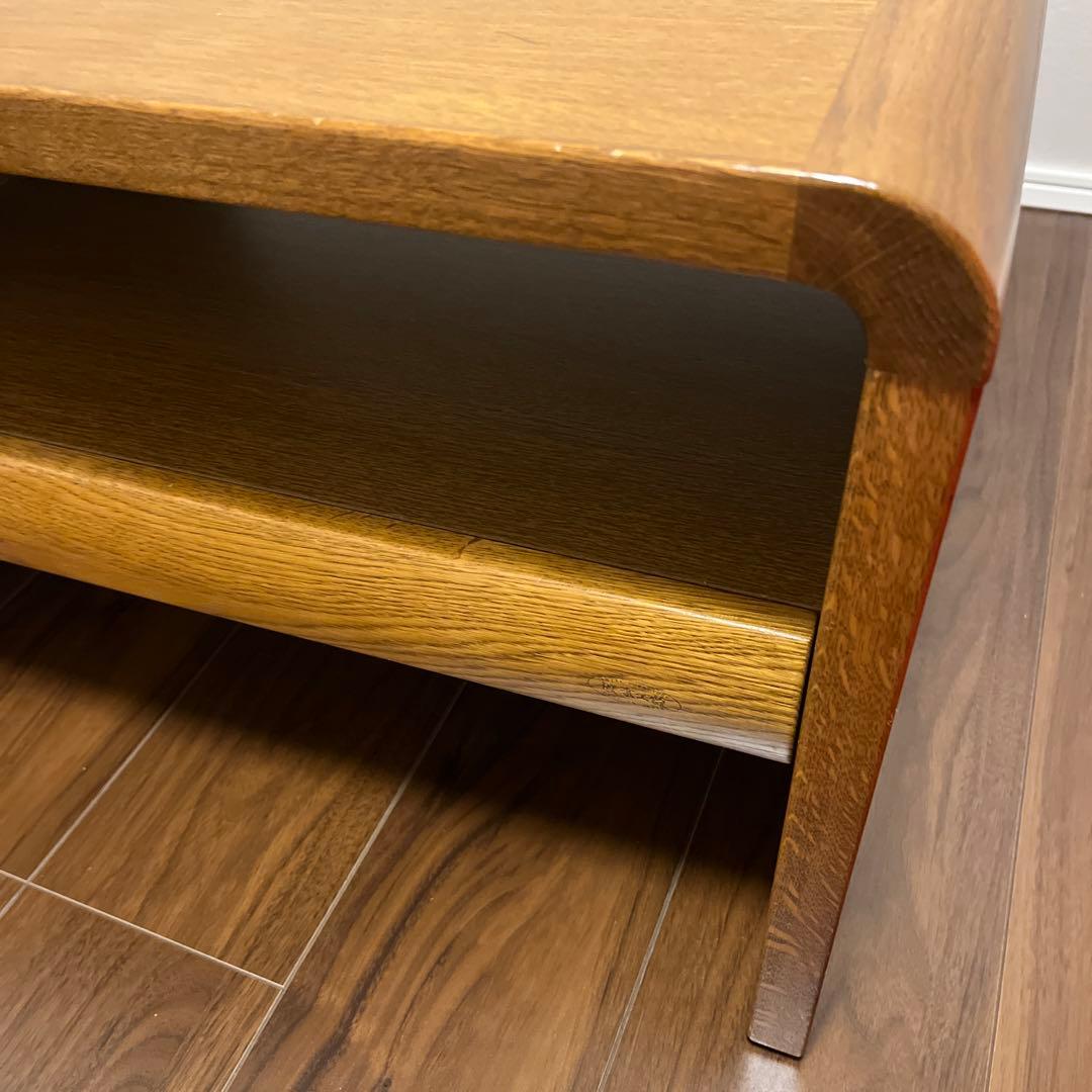 浜本工芸　天然木シンプルセンターテーブル 引き出し付き　1100