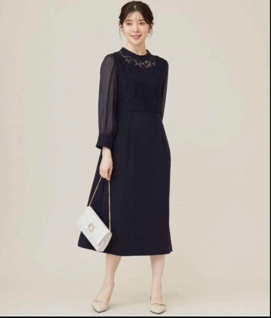 any sis ドレス　結婚式　二次会　ネイビー