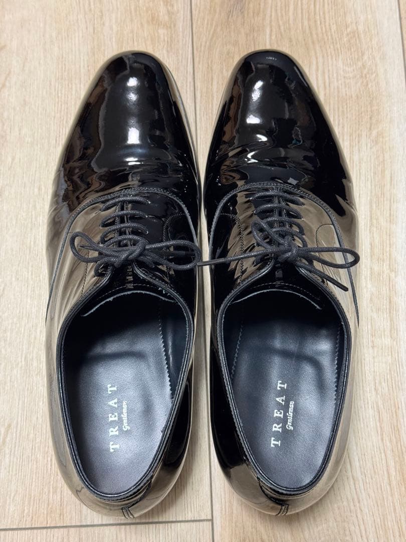 TREAT ドレスシューズ 黒エナメル 結婚式 ※使用してます サイズ:9