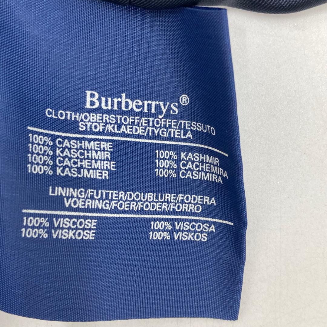 美品　BURBERRY　バーバリー　ロングコート　ピュアカシミヤ　ネイビー