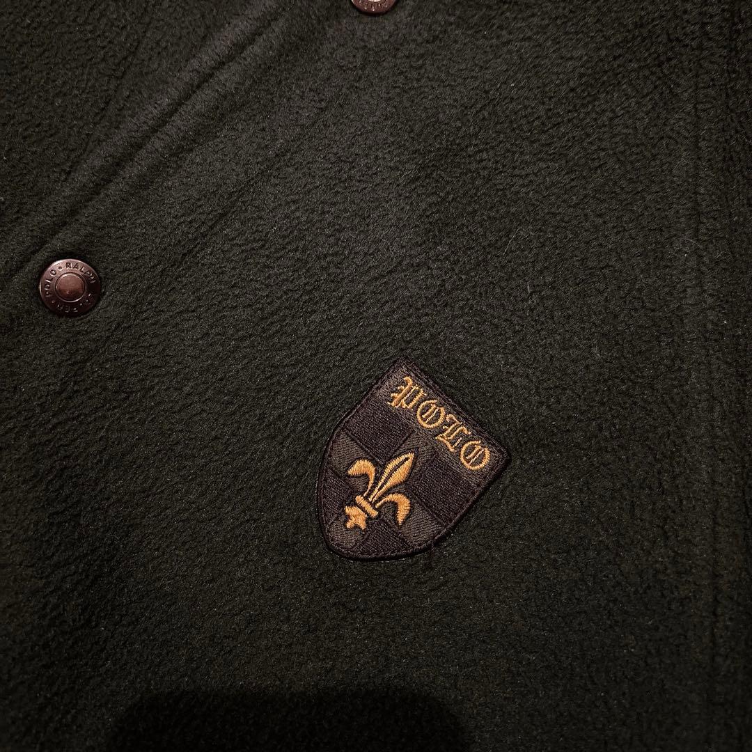 90s Polo by Ralph Lauren フリースバーシティジャケット緑