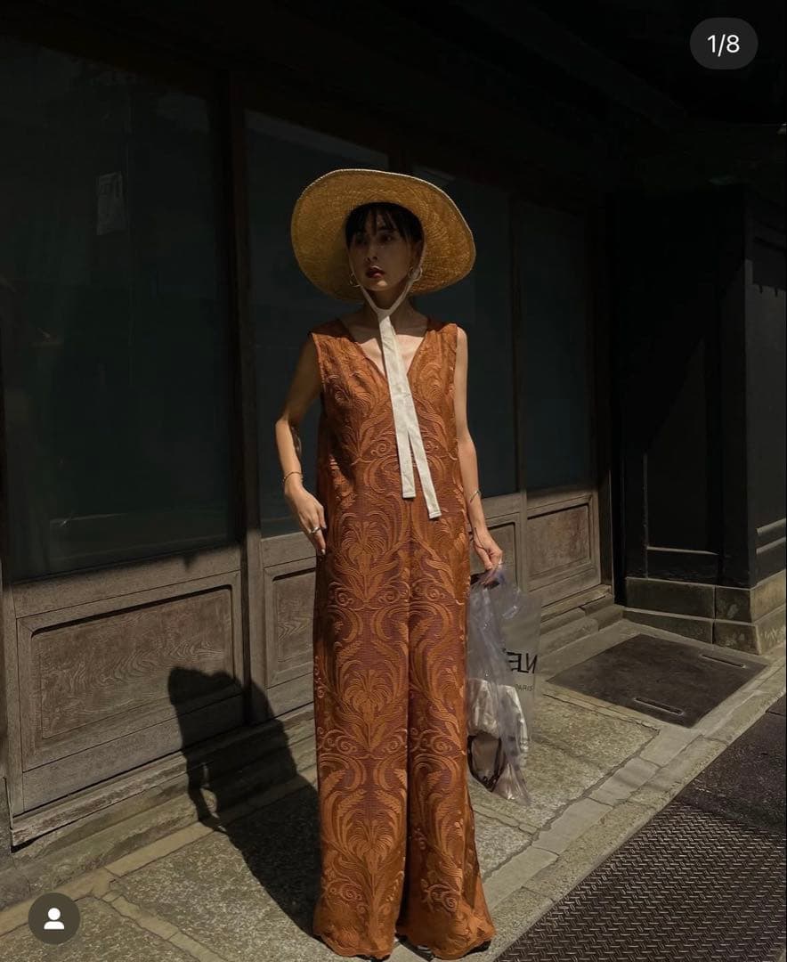 AMERI ブラウン オールインワン