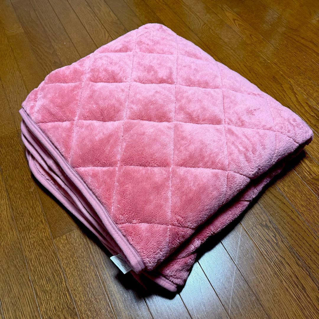 ひな暖敷きパッド シングル ローズピンク、マロンブラウン