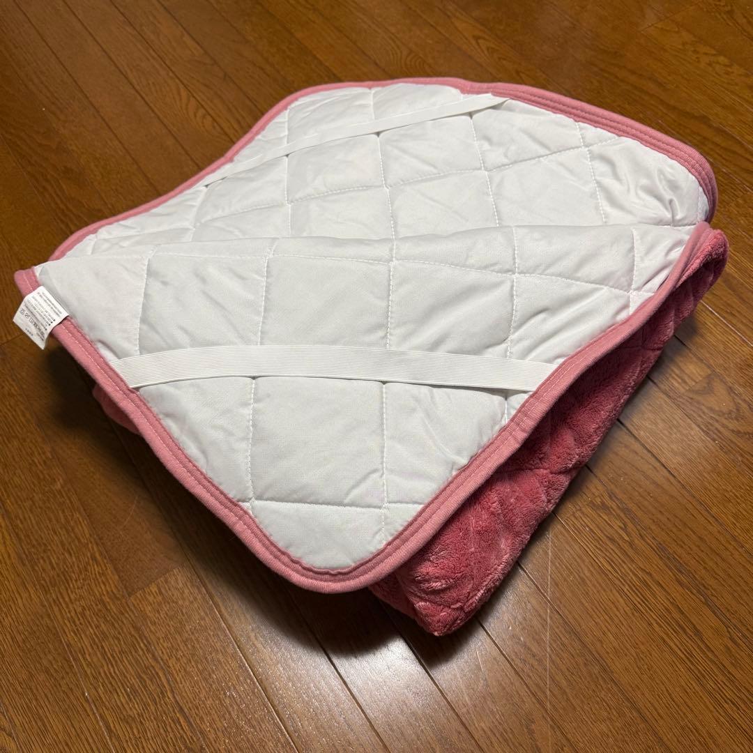 ひな暖敷きパッド シングル ローズピンク、マロンブラウン