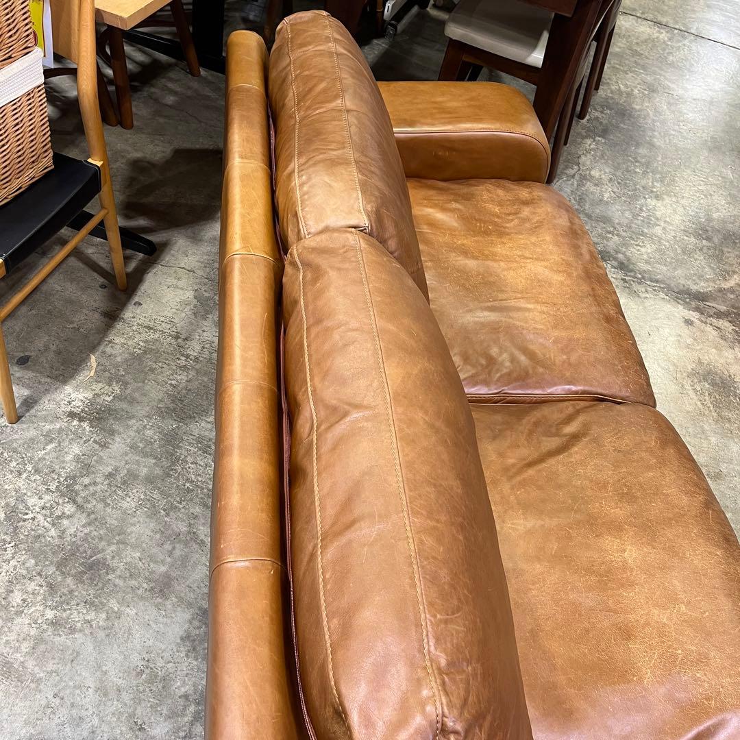 アクタス five by five 3350ソファ 総革 2人掛けワイドソファ