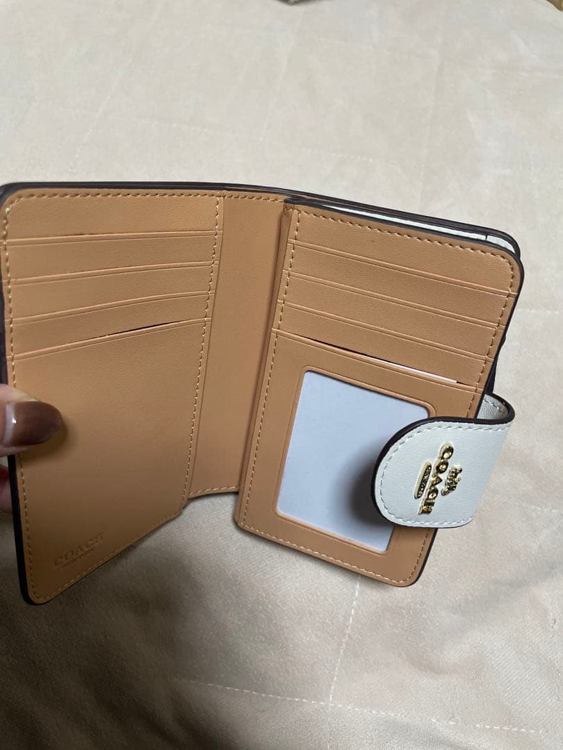 COACH チェック柄 二つ折り財布