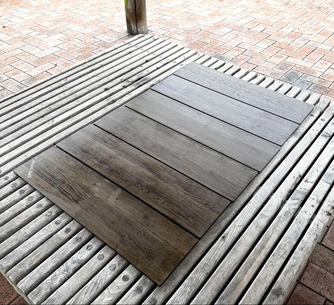 【美品】◼︎mont-bell◼︎木目調★2色★アウトドアテーブル★ワイド★