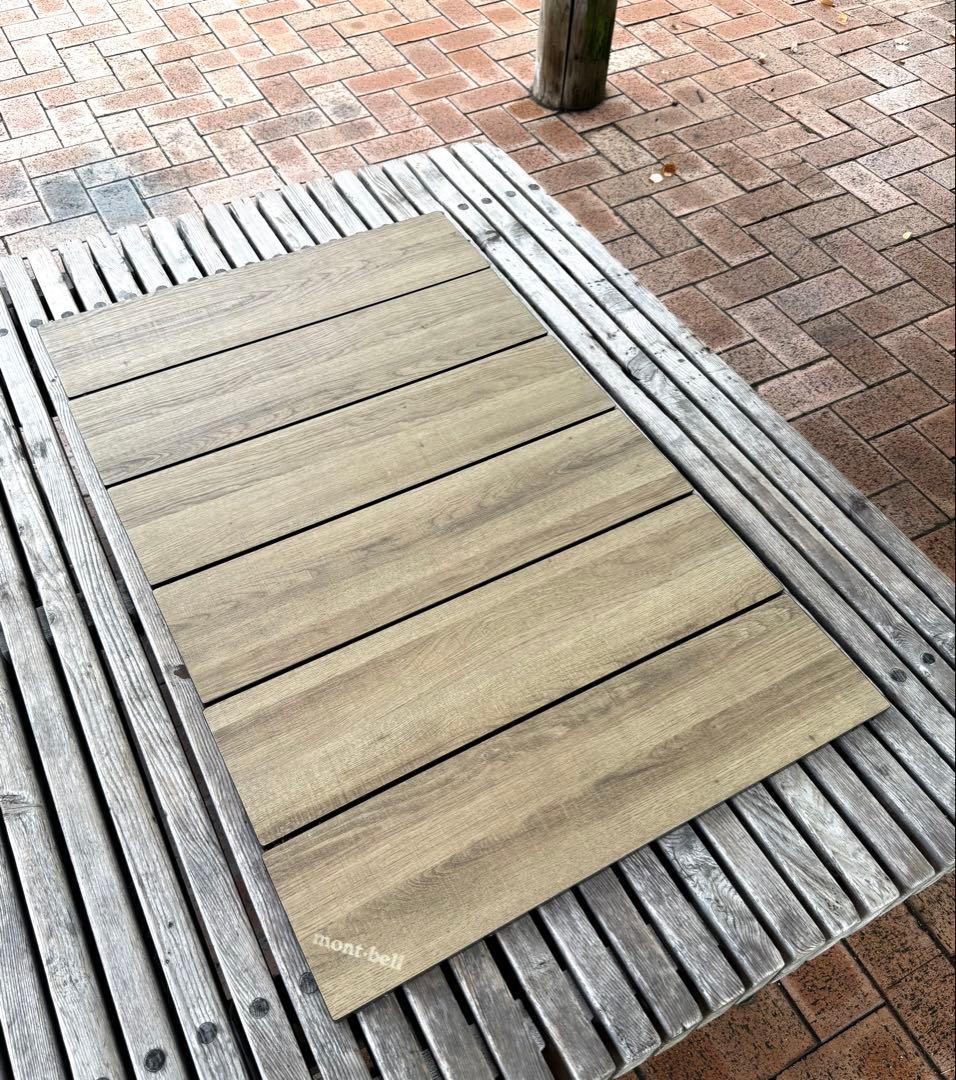 【美品】◼︎mont-bell◼︎木目調★2色★アウトドアテーブル★ワイド★