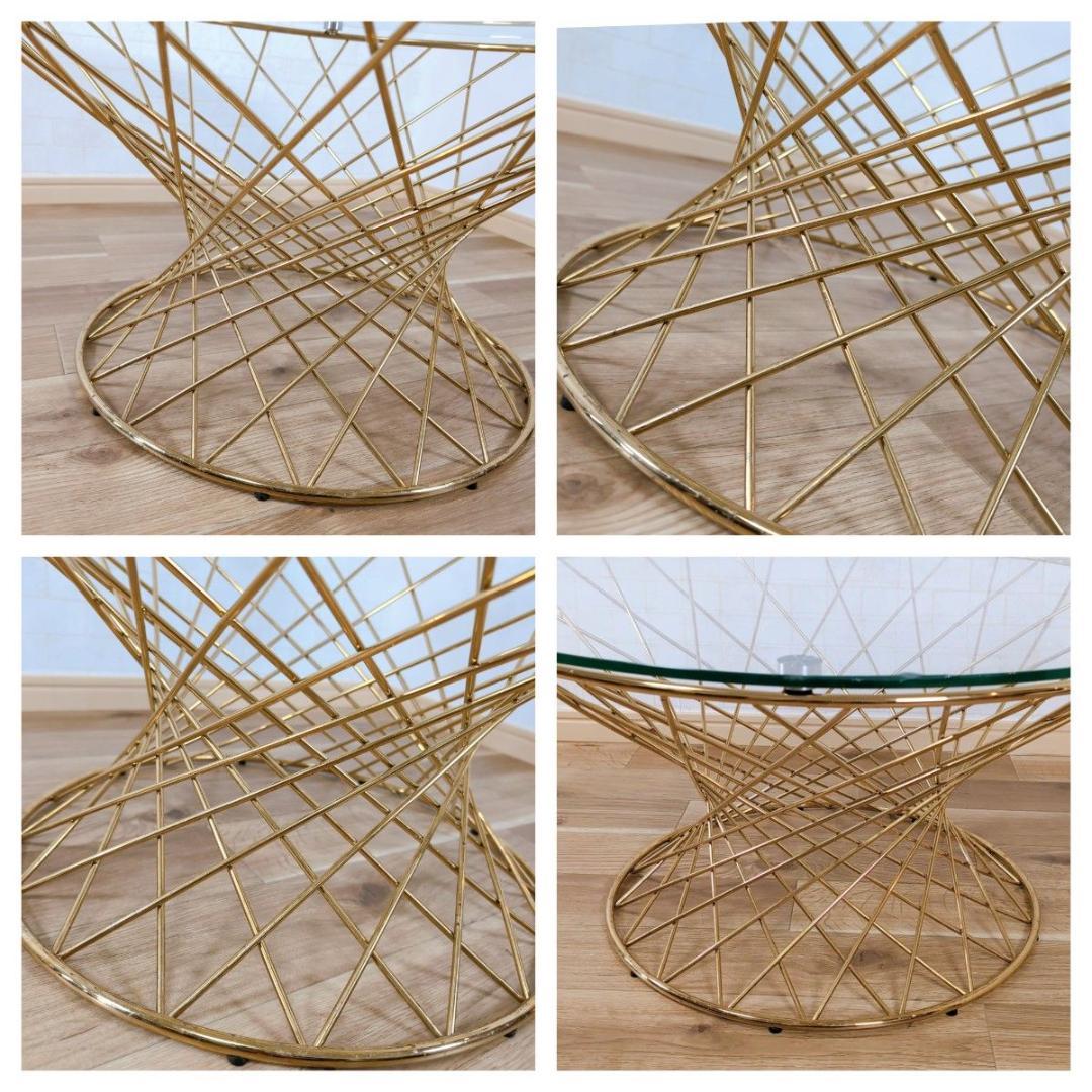 Francfranc フランフラン マーリア コーヒーテーブル ゴールド ガラス