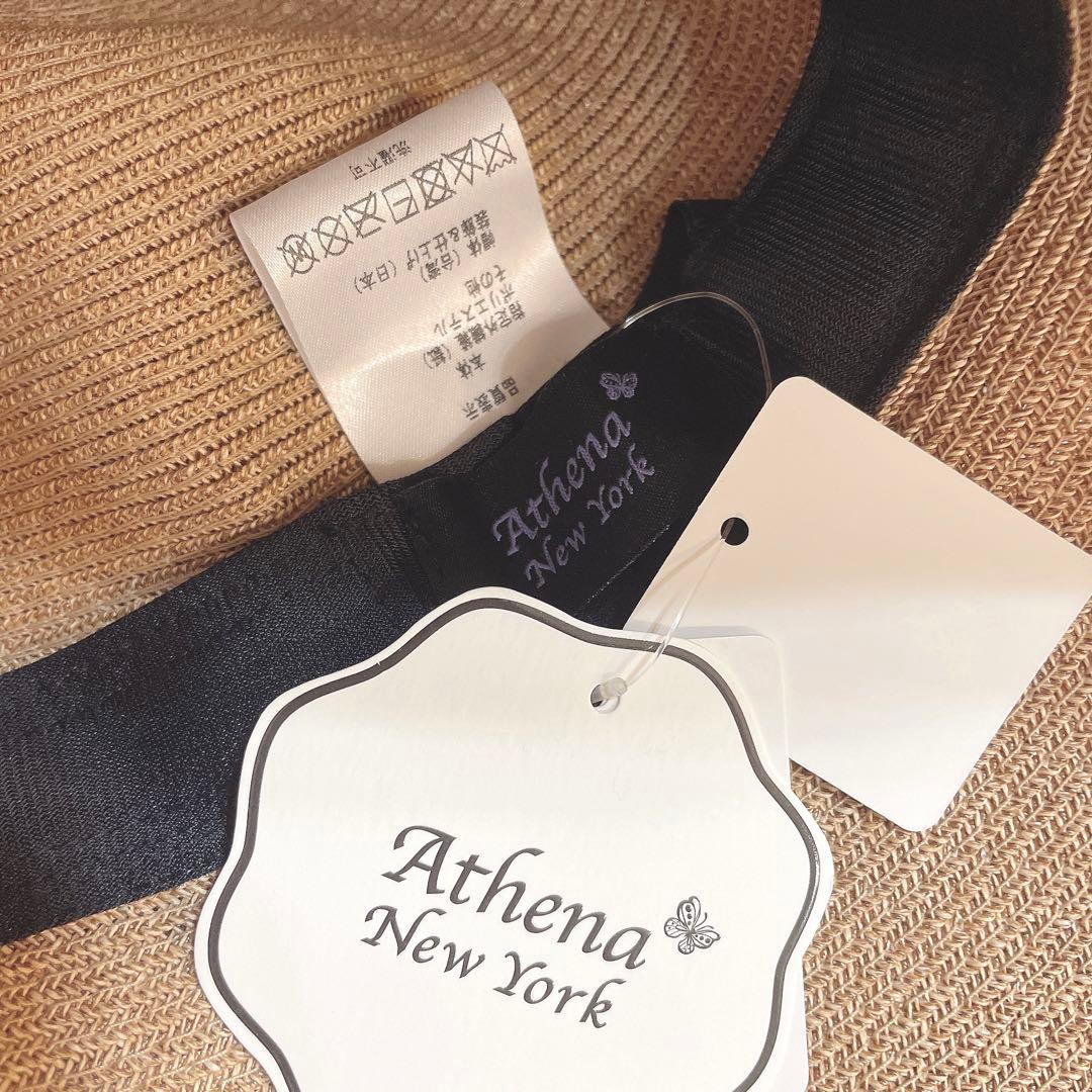 未使用タグ付き✨ アシーナニューヨーク ストローハット リボン 麦わら帽子