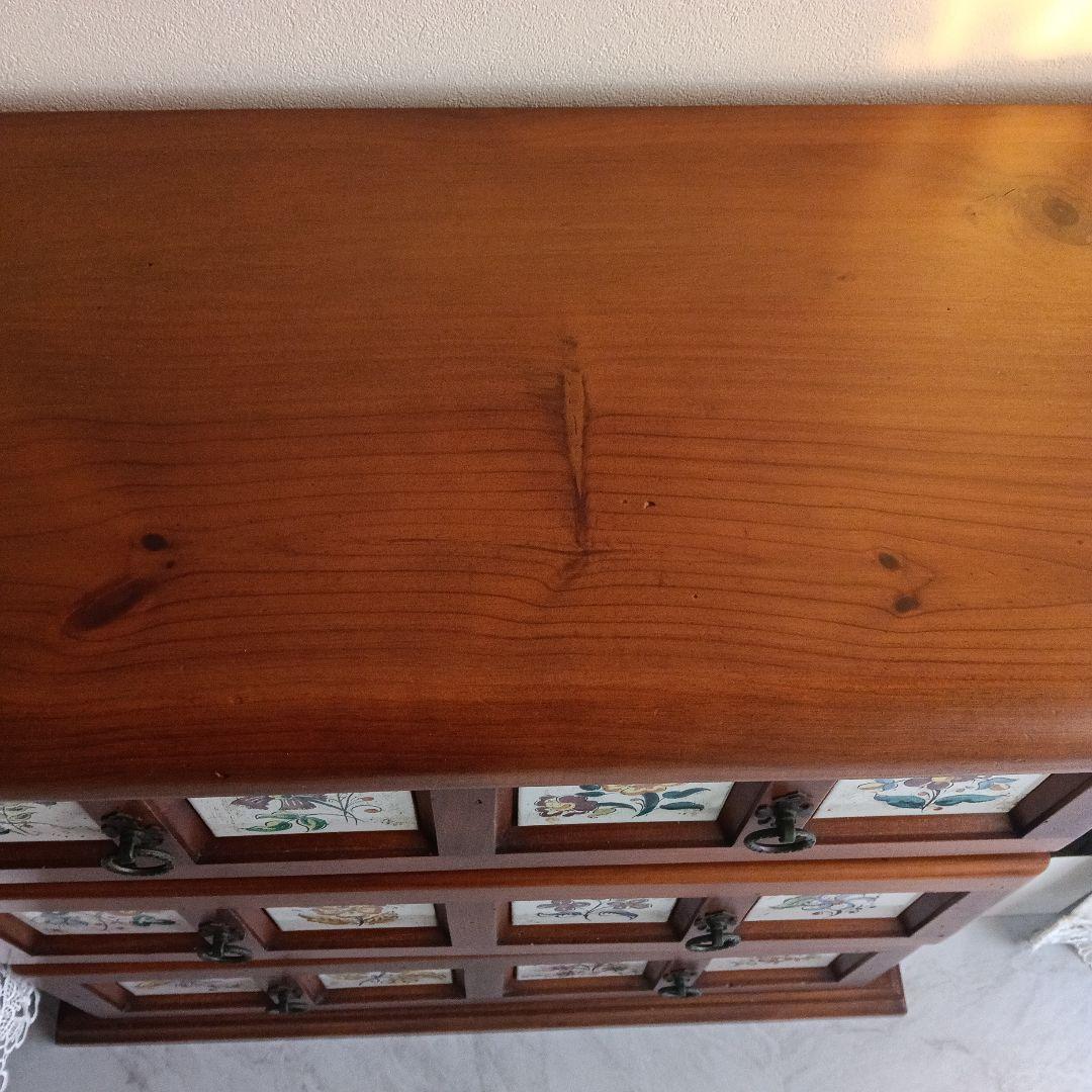 【値下げ❗】ACTUS　バレンシア 3段タイルチェスト