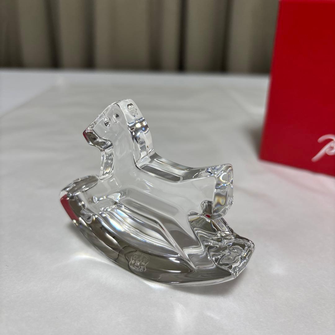 新品未使用品‼️baccarat バカラ置物　ペーパーウエイト　ロッキングホース