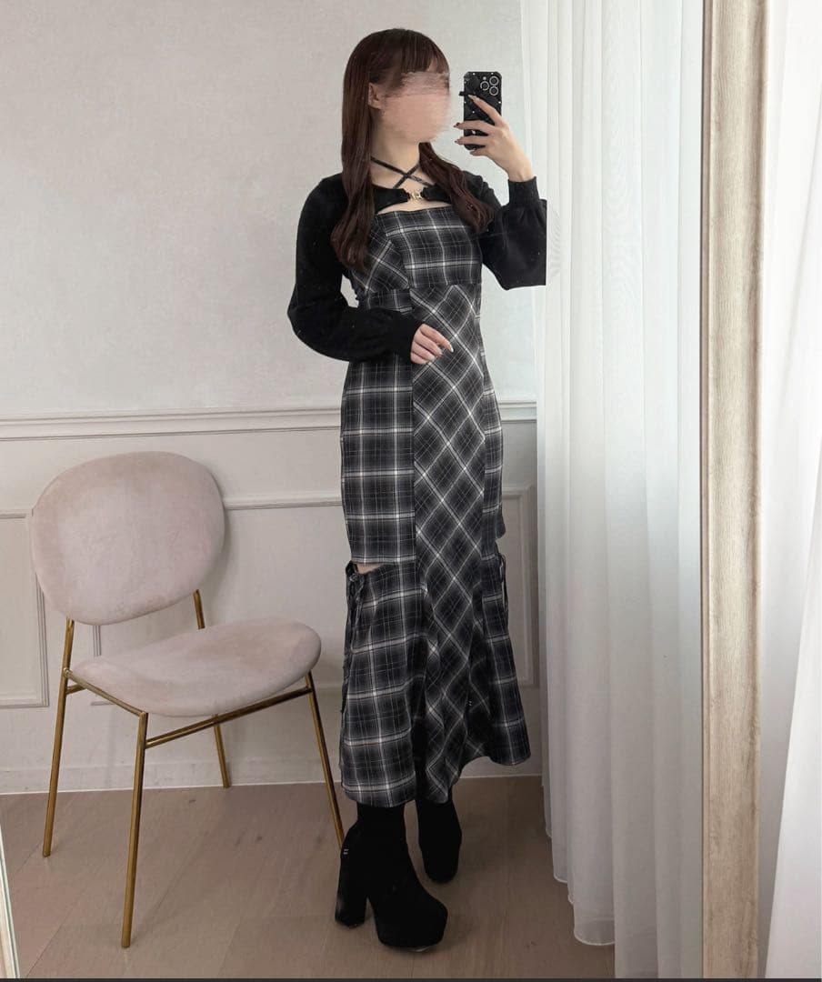 apres jour デザインワンピース ニットボレロ