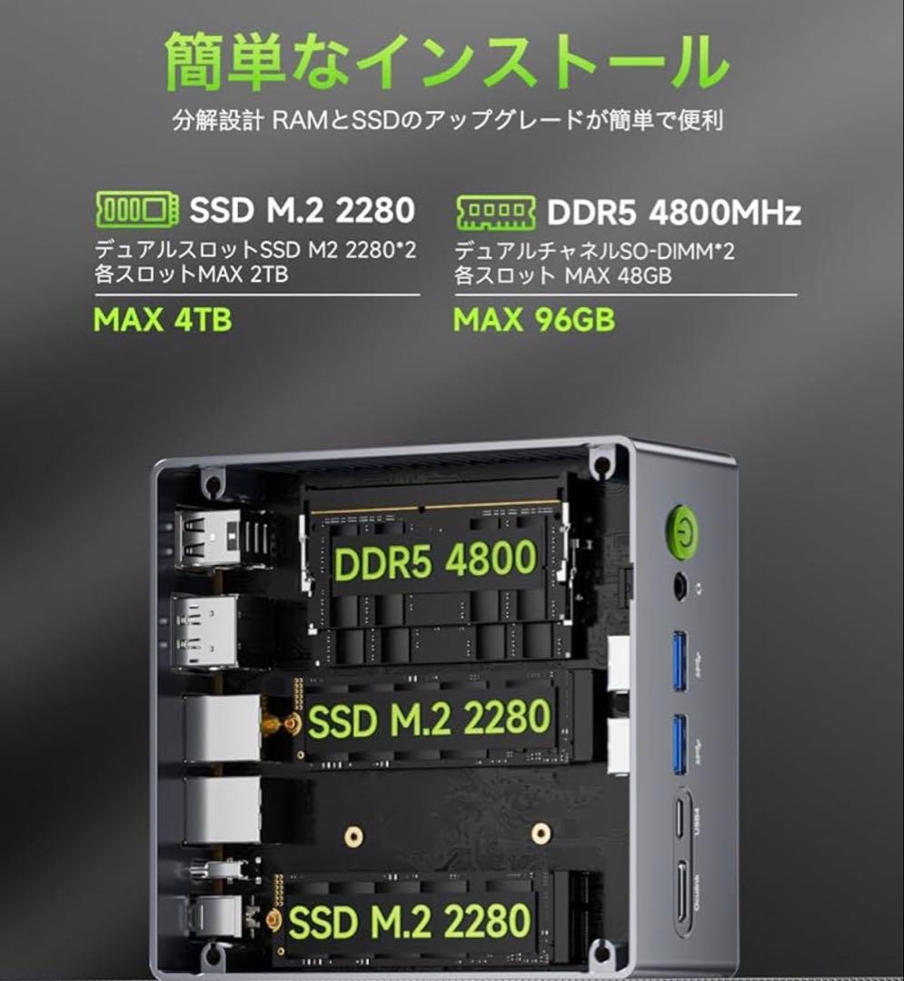 ミニPC NucBox M7 AMD Ryzen 7 PRO 6850H