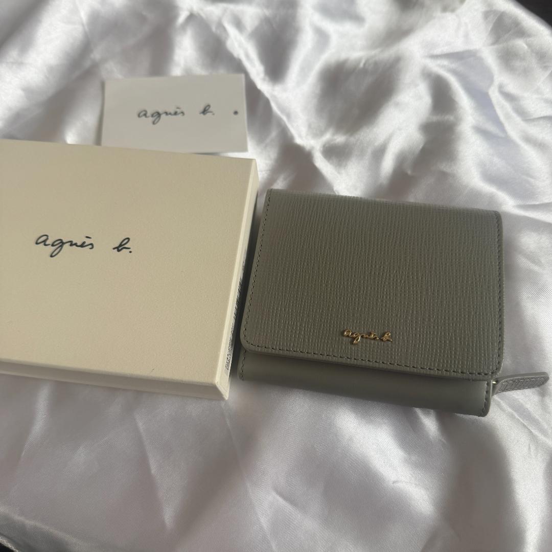 アニエスベー　二つ折り財布（グレー）