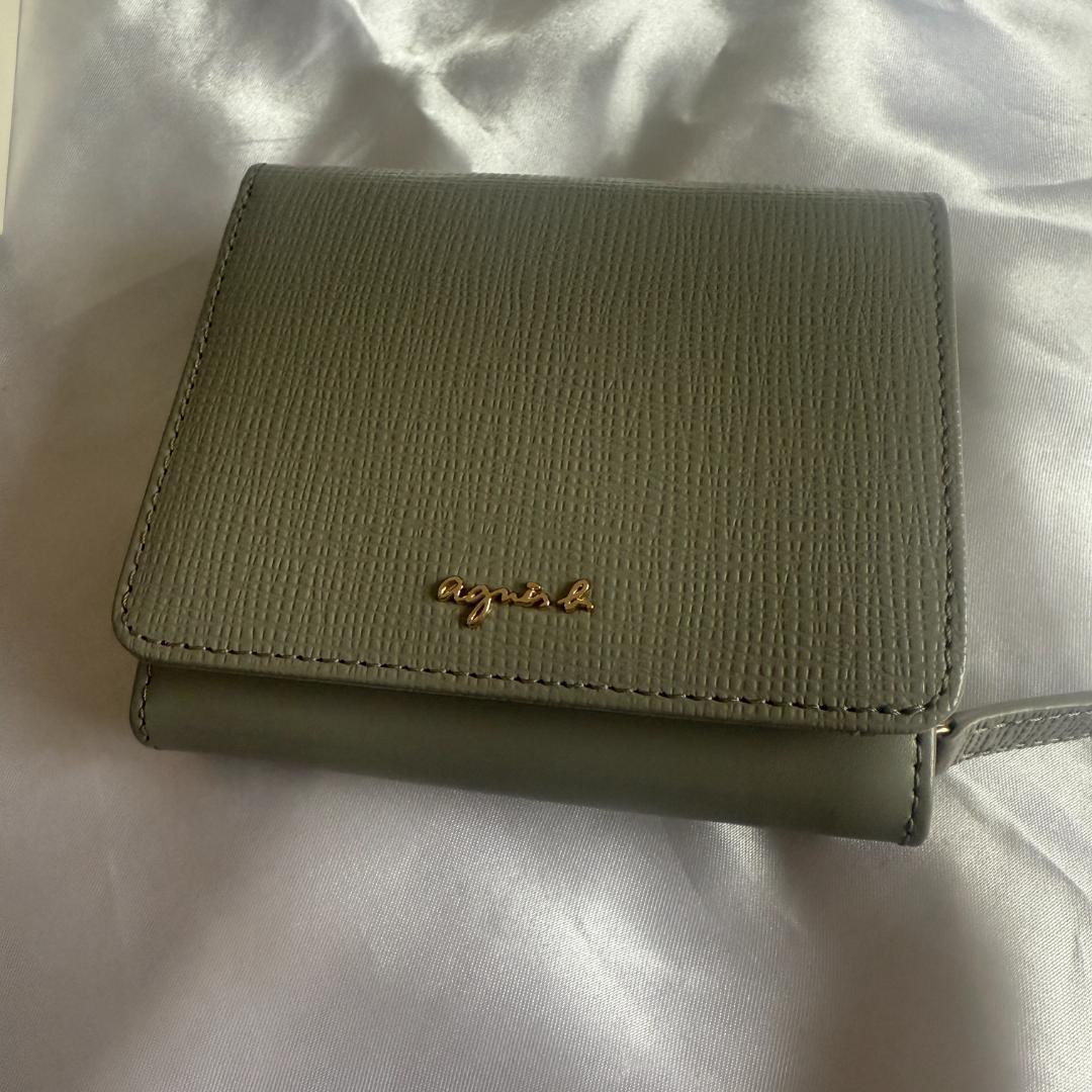 アニエスベー　二つ折り財布（グレー）