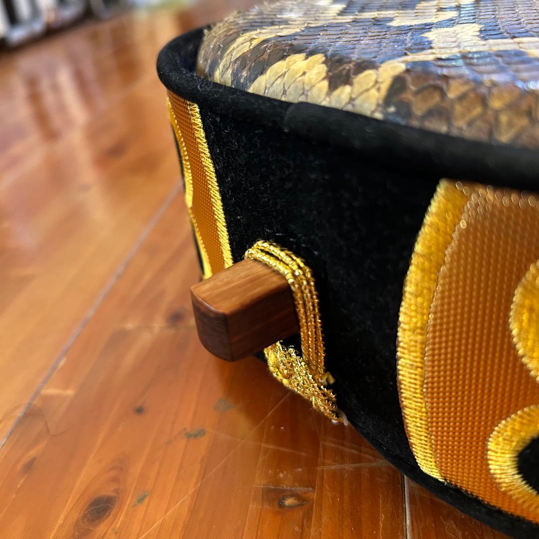 ◼️宮古島から❶◼️クルチ本皮強化張り三線◼️黒檀◼️サンプル音源あり◼️ハードケース付き