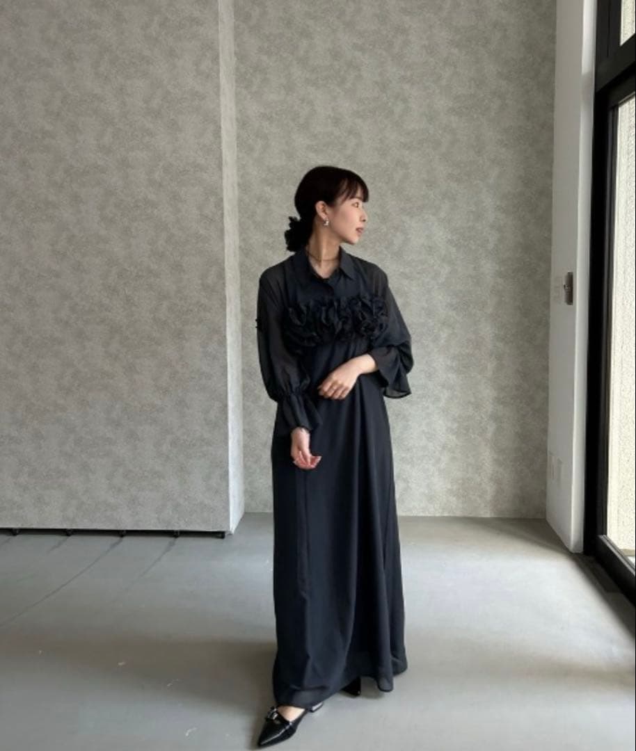 スーツ・フォーマル・ドレス Frill shirt layered dress M et.UNiVER
