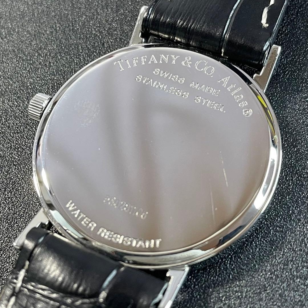 【可動 正規品】ティファニー 腕時計 アトラス ブラック ラウンド ローマン