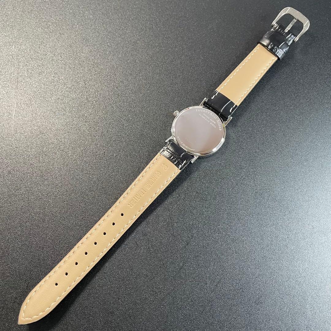 【可動 正規品】ティファニー 腕時計 アトラス ブラック ラウンド ローマン