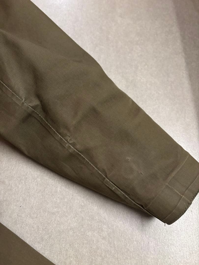 HYKE×MACKINTOSH ノーカラーコート ゴム引き カーキ サイズ1