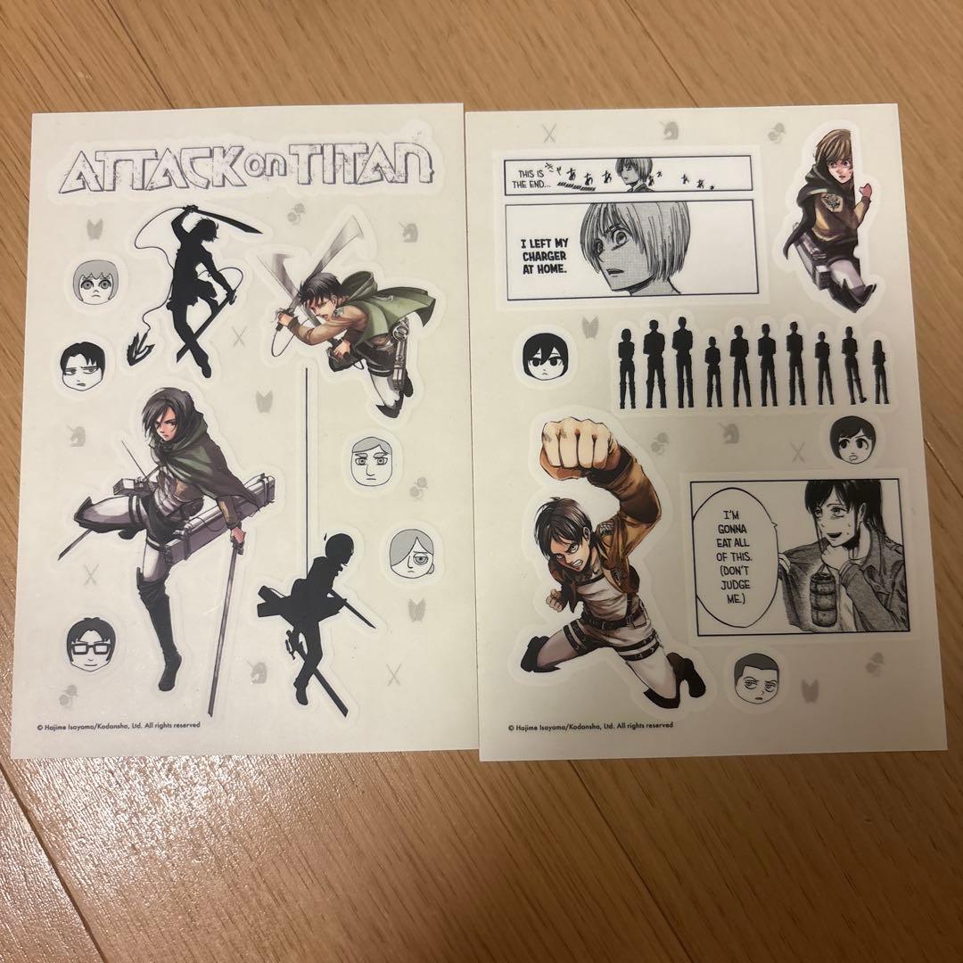 進撃の巨人 海外 英語版 1-4巻 ステッカー