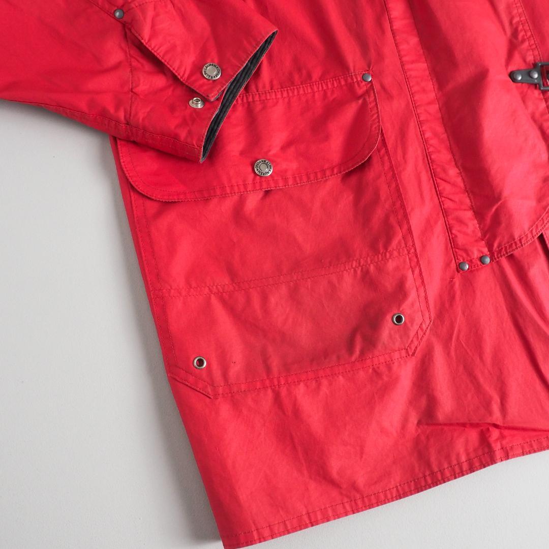 ラルフローレン　USA製　ファイアーマンジャケット　襟コーデュロイ　赤色　古着