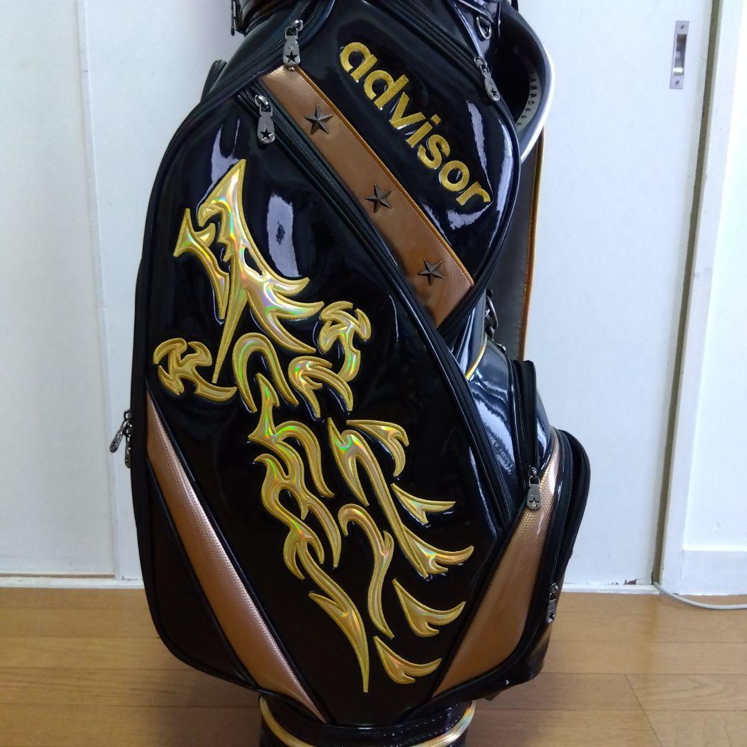 アドバイザー advisor 昇龍☆キャディバッグ エナメル ブラック 龍