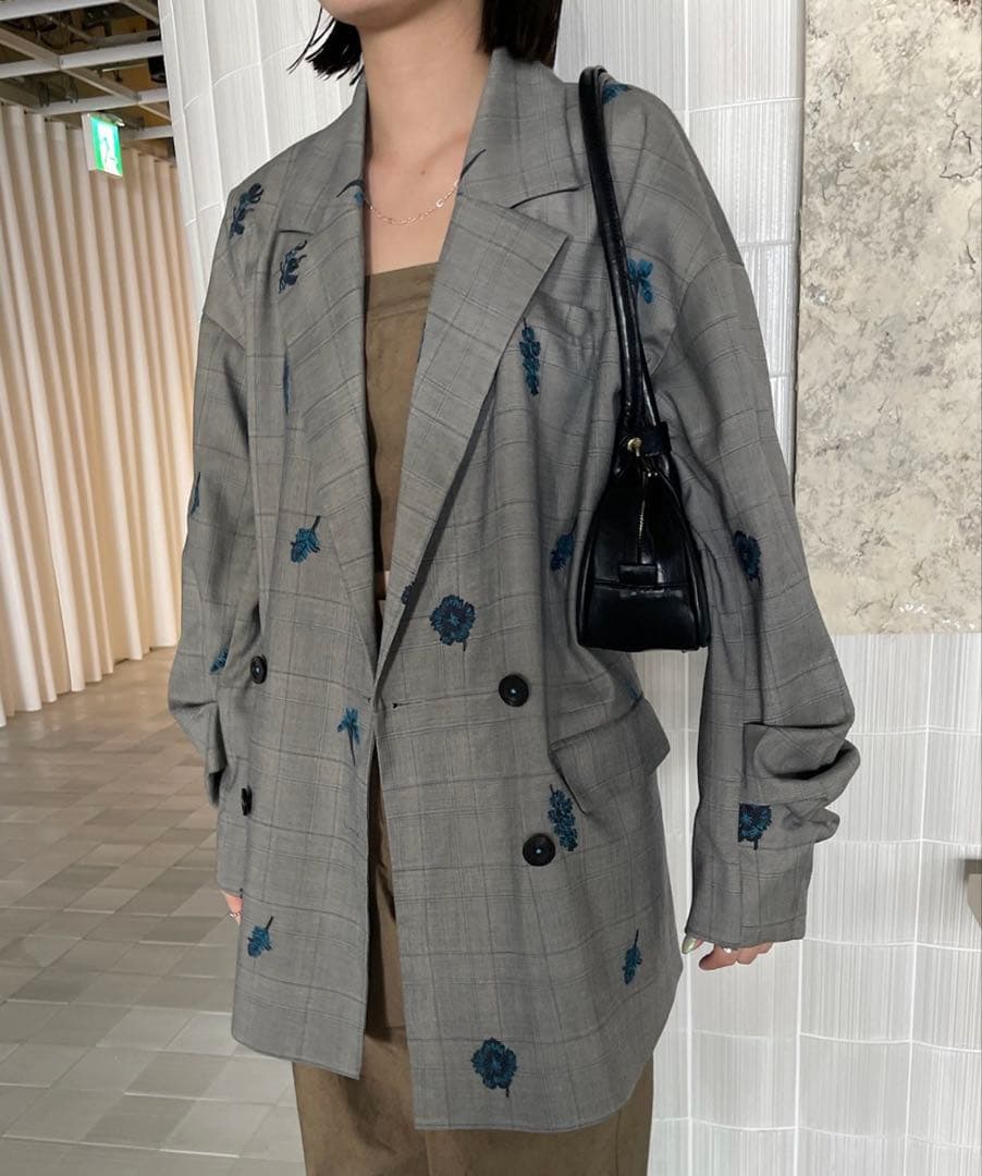 ジャケット・アウター CHECK FLOWER PAPA JACKET
