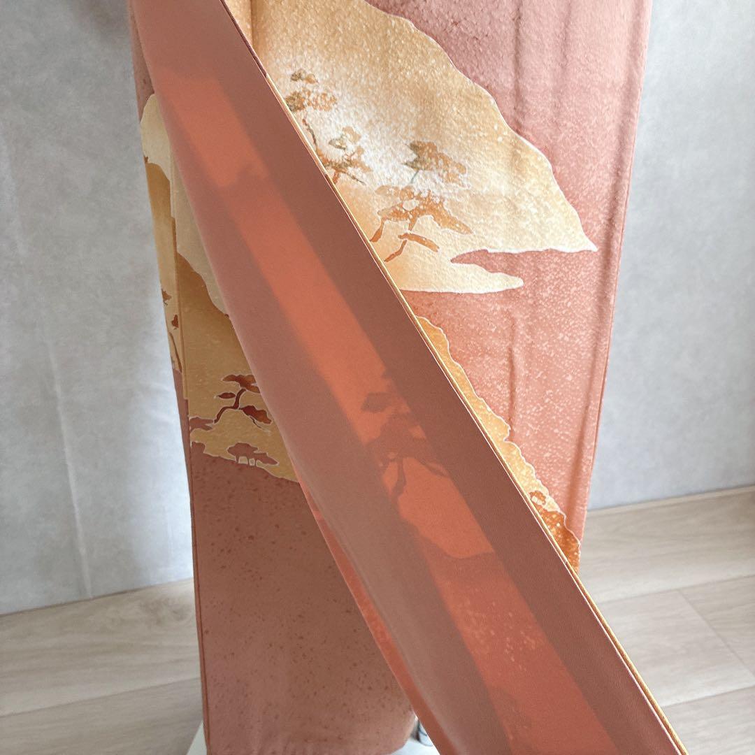 訪問着　フルセット　着物　正絹　和らぎ　刺繍　上品色　落款　J1