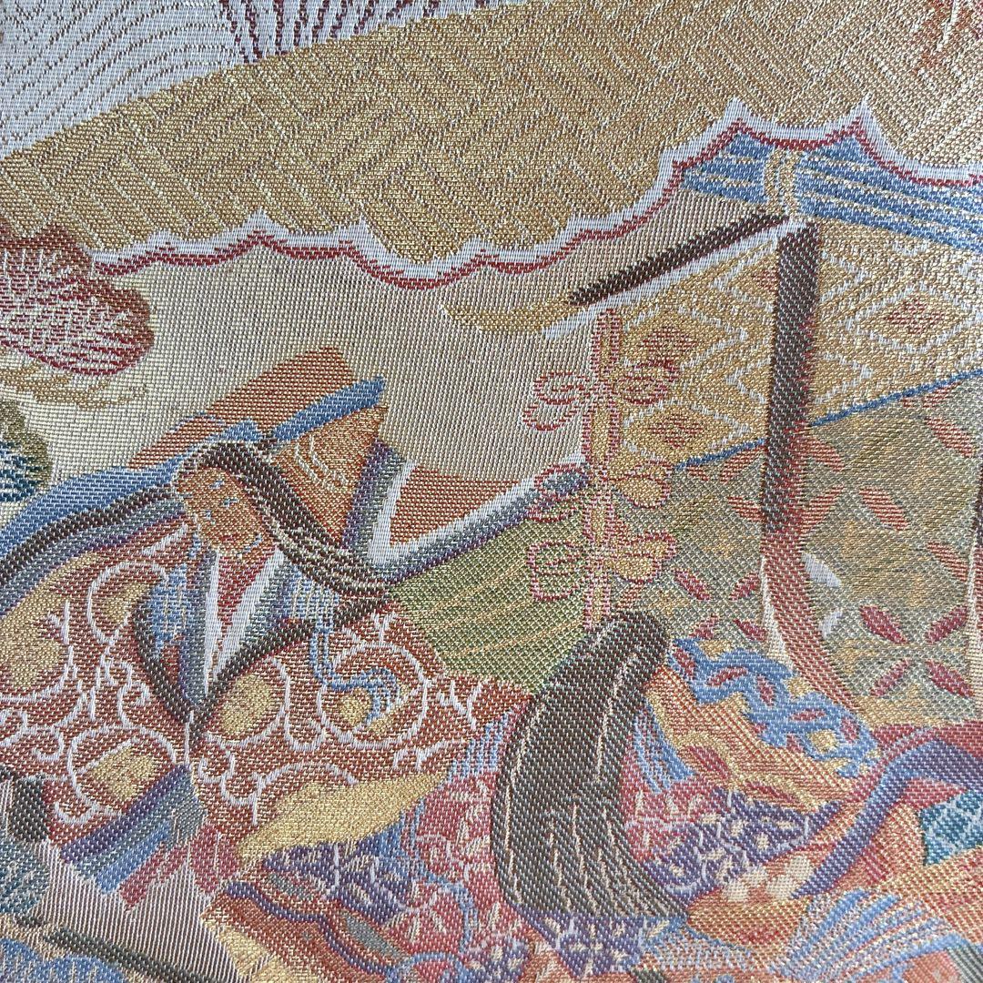 訪問着　フルセット　着物　正絹　和らぎ　刺繍　上品色　落款　J1