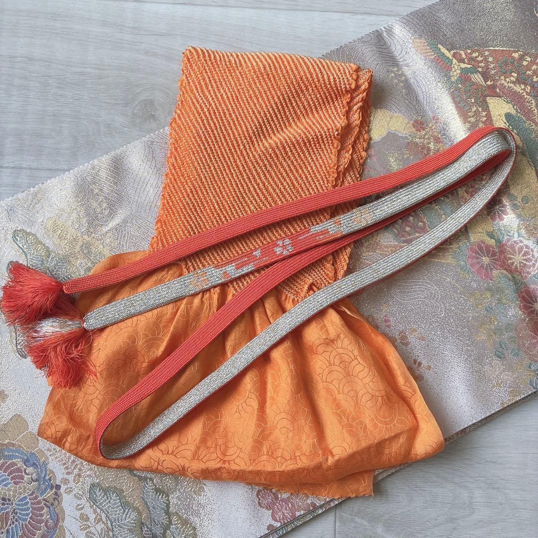 訪問着　フルセット　着物　正絹　和らぎ　刺繍　上品色　落款　J1