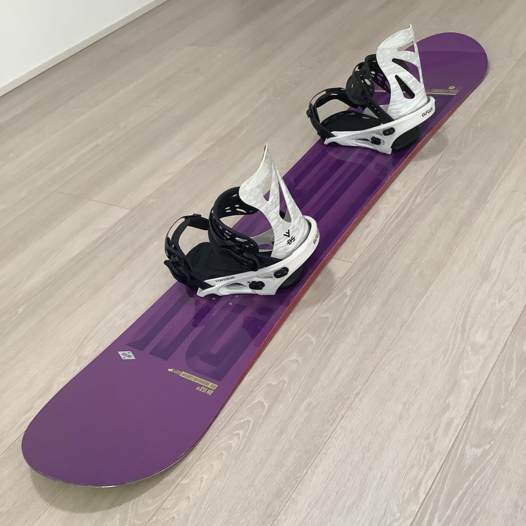 018RIDE DH 153cmFLUX DSメンズスノーボードセット初心者向き