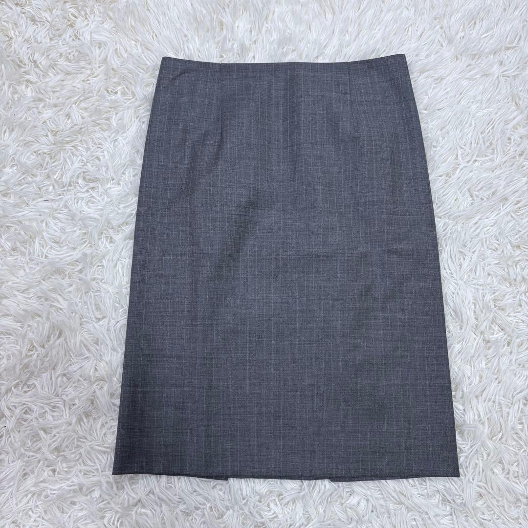 美品 近年モデル Theory スカートスーツ セットアップ ストレッチ グレー