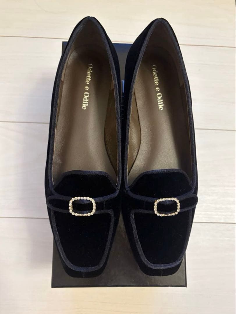 オデットエオディール　ベルベット フラットシューズ 23cm