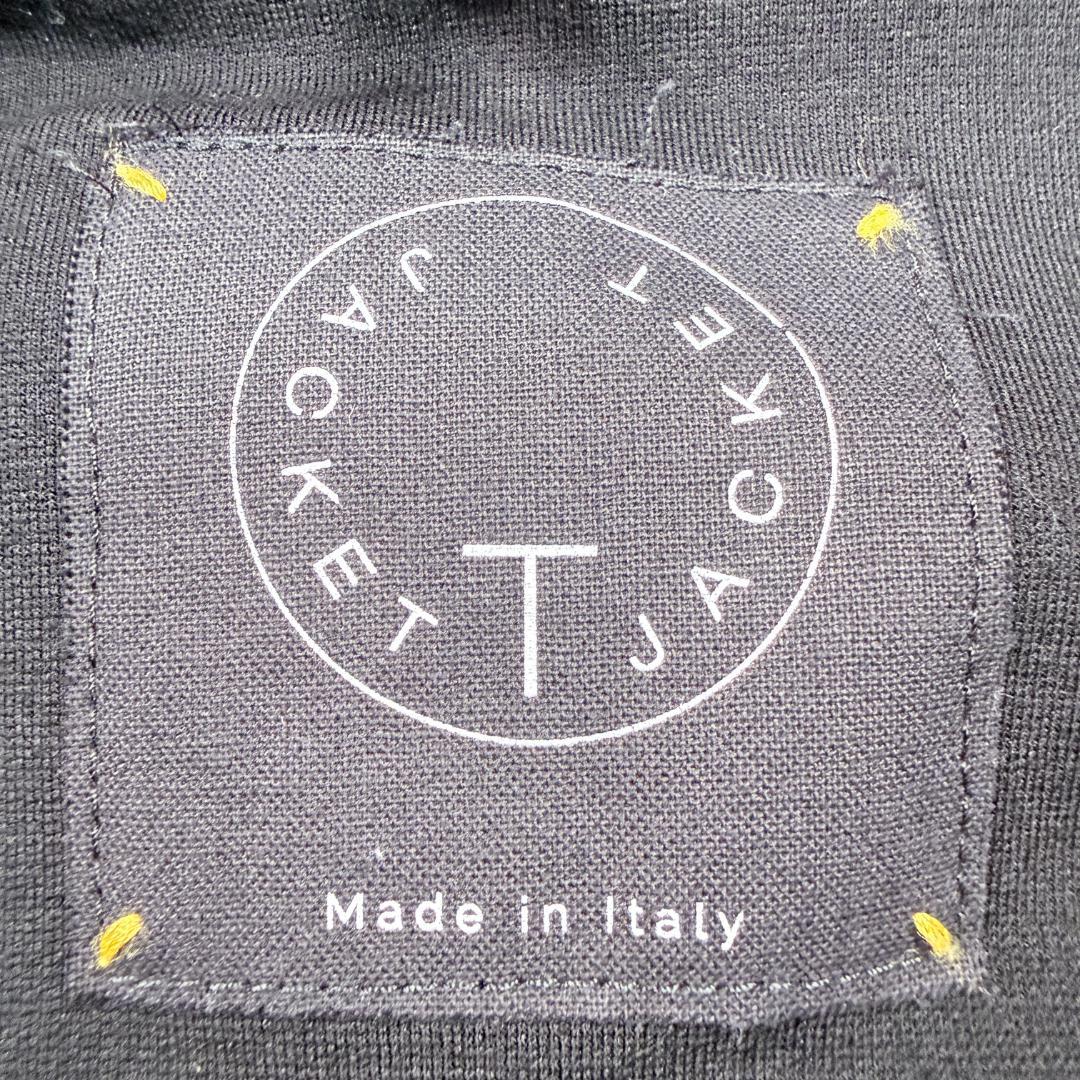 美品 T-JACKET コットンリネンニット ジャケットコート チェスター