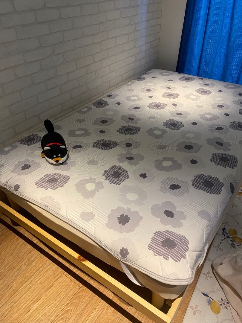 【ニトリ／ドライバー無しで組み立てOK】セミダブル 脚付きヘッドレスすのこベッド