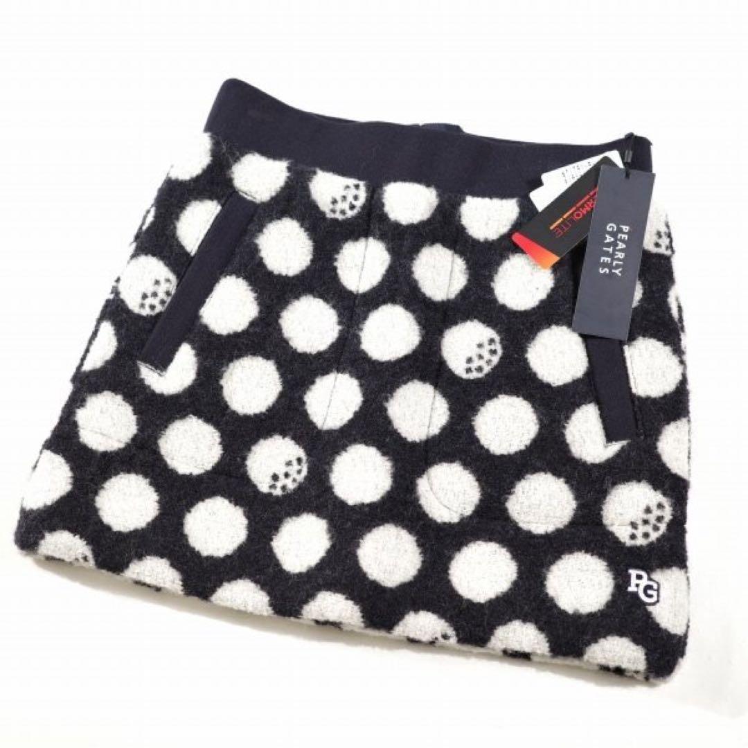 【PEARLY GATES】秋冬 ドット柄 THERMOLITE スカート1番M