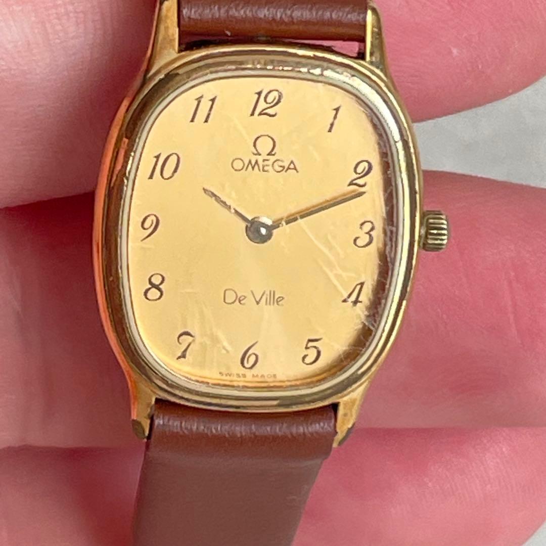 稼動品　OMEGA オメガ　アラビア文字　ヴィンテージ　レディース　腕時計